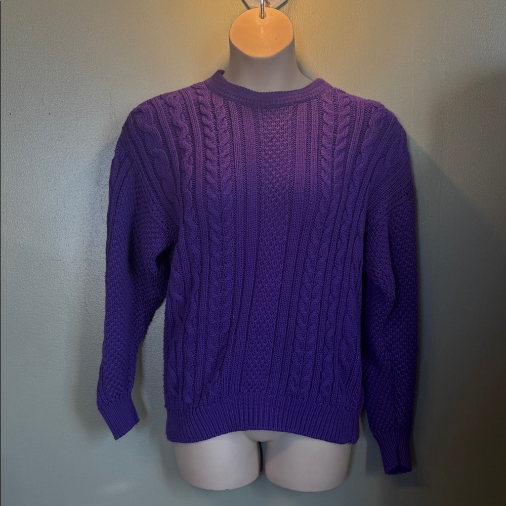 Vibrant Purple Men's Crewneck Sweater